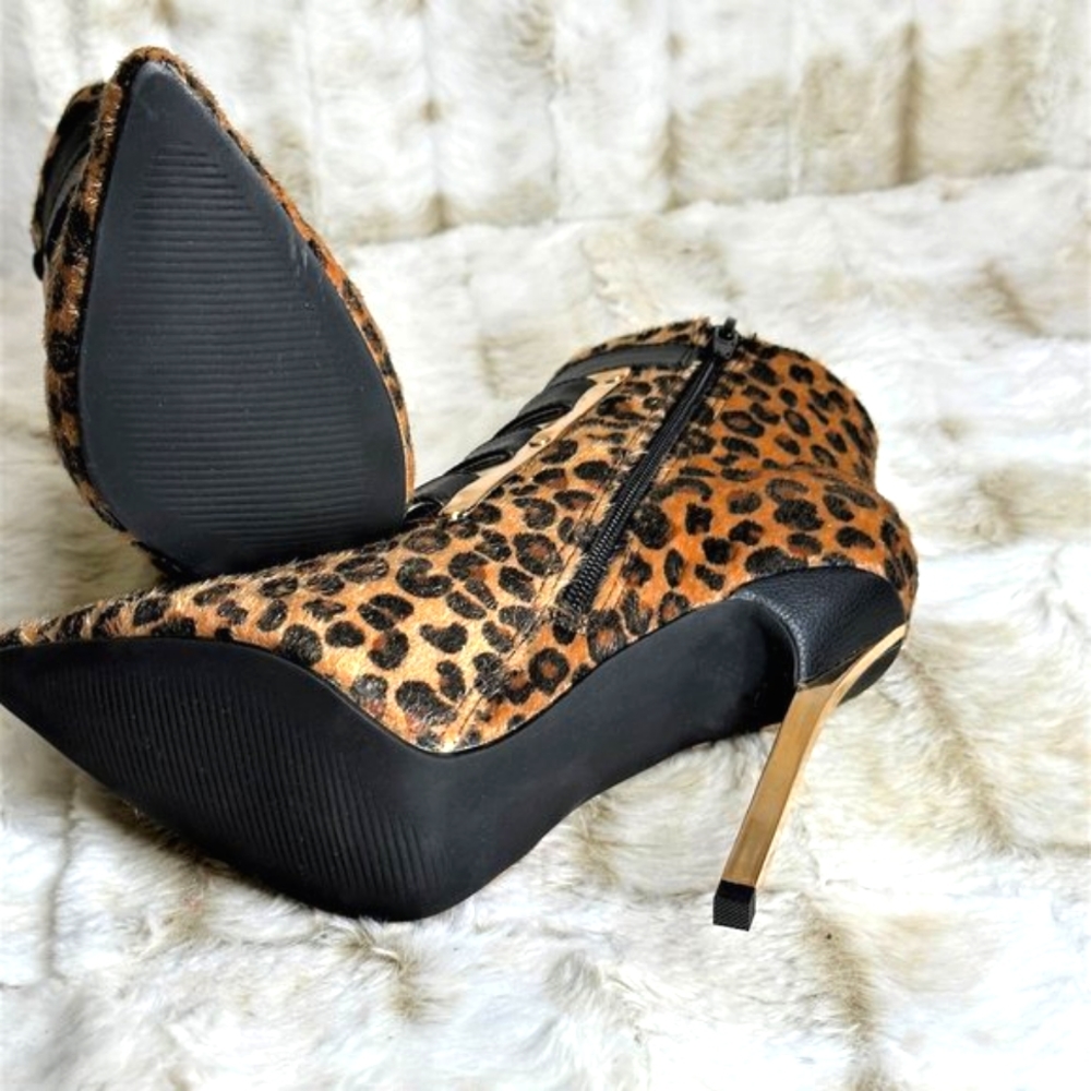 * Privileged Leopard High Heel Ankle Boots Privileged - Picture 13 of 13